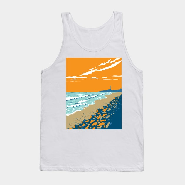 North Ponto Beach in South Carlsbad State Beach California WPA Poster Art Tank Top by retrovectors